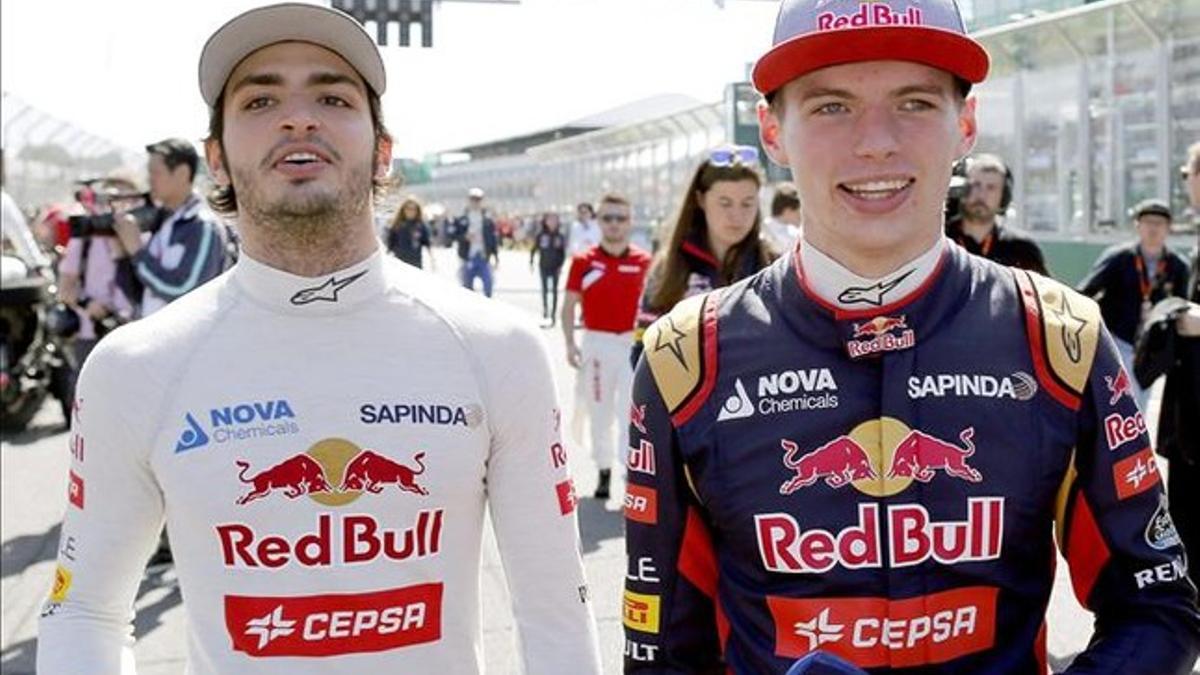 Sainz y Verstappen, compañeros y rookies en Toro Rosso