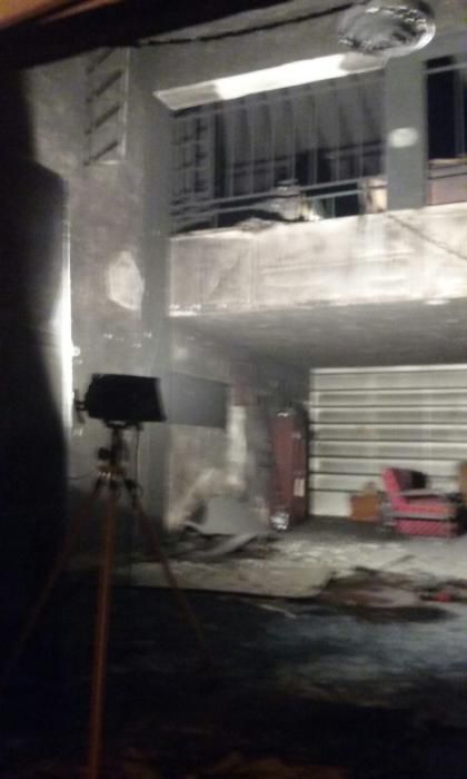 Incendio en una vivienda en la calle Hermano Zerolo de Arrecife