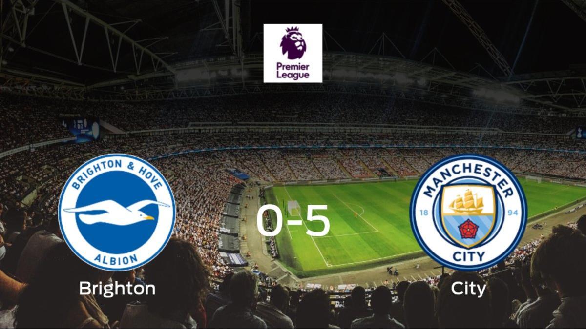 El Manchester City se queda con los tres puntos frente al Brighton and Hove Albion (0-5)