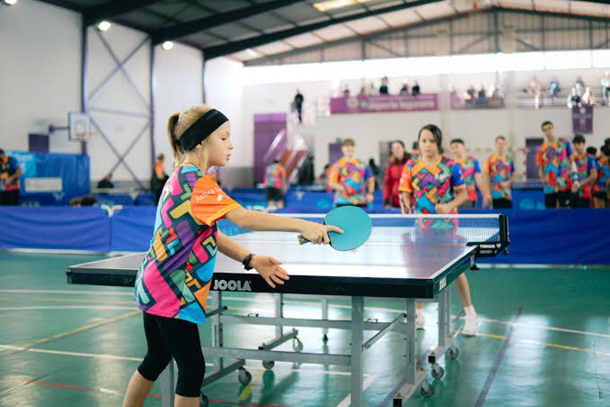 Un momento de la competición de Tenis de Mesa