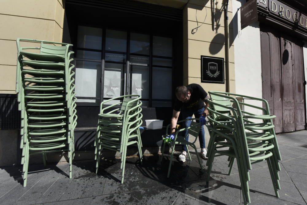 Obertura de comerços i terrasses a Manresa el primer dia de la fase 1