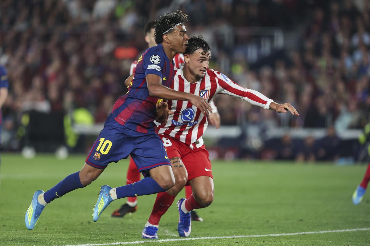 Marc Pubill se mide a Lamine Yamal en el Spotify Camp Nou