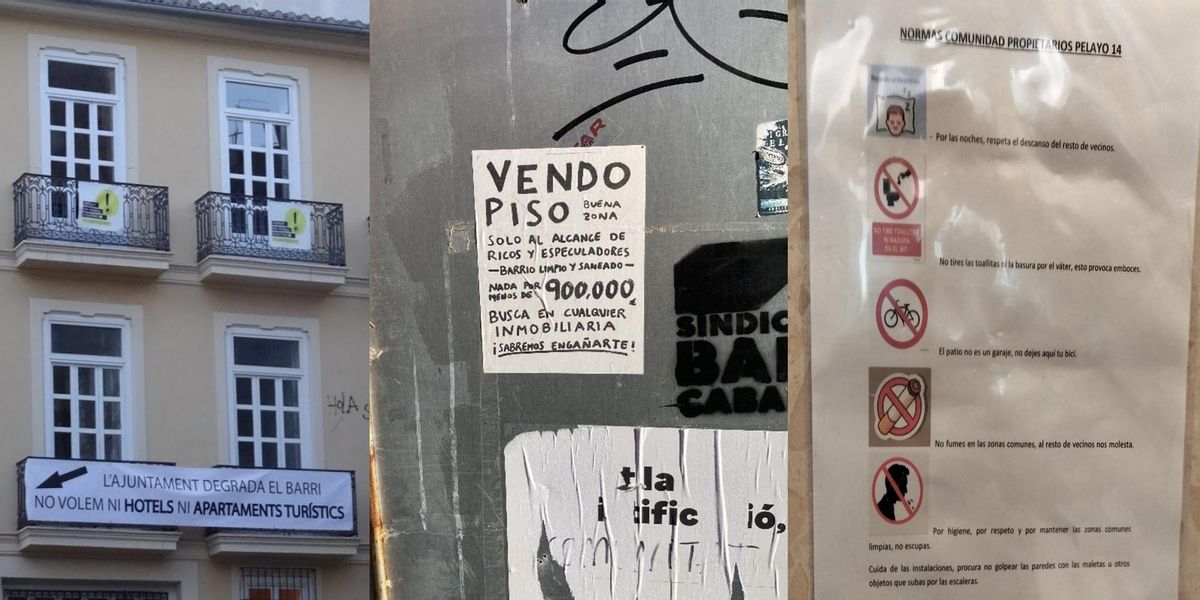 Manifestaciones vecinales contra el negocio turístico y sus clientes