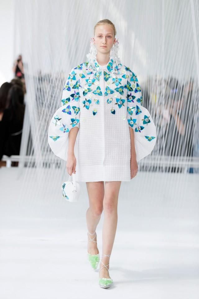 Vestido con aplicaciones, Delpozo