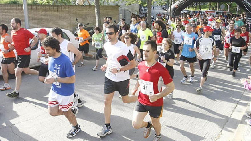 Un instant de la carrera d&#039;ahir que comptava amb dos recorreguts diferents.