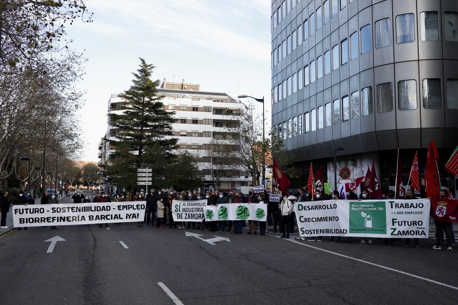 GALERÍA | La movilización para desbloquear la biorrefinaría en Barcial, en imágenes