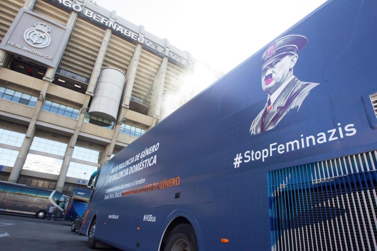 El autobús de Hazte Oír en Madrid.