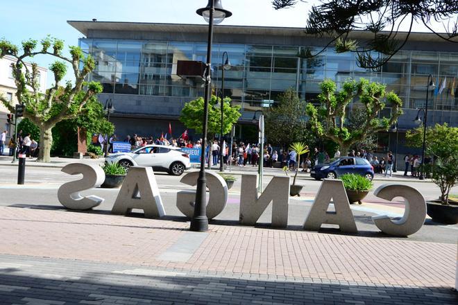 Las imágenes de la manifestación del 1º de Mayo en Cangas