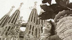 Jane Birkin, al costat de la Sagrada Família, l’any passat.