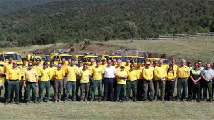 Part del cos de voluntaris que aquest estiu recorrerà els boscos del Gironès i el Baix Empordà per evitar la proliferació d&#039;incendis.