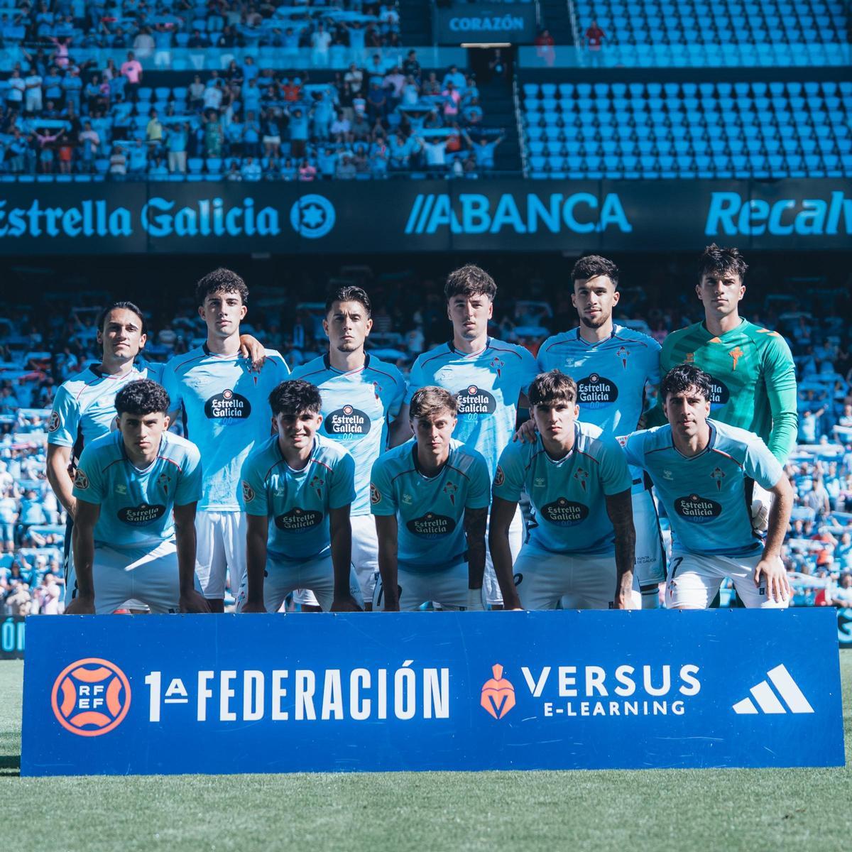Once inicial del Celta Fortuna en su duelo ante la Ponferradina.