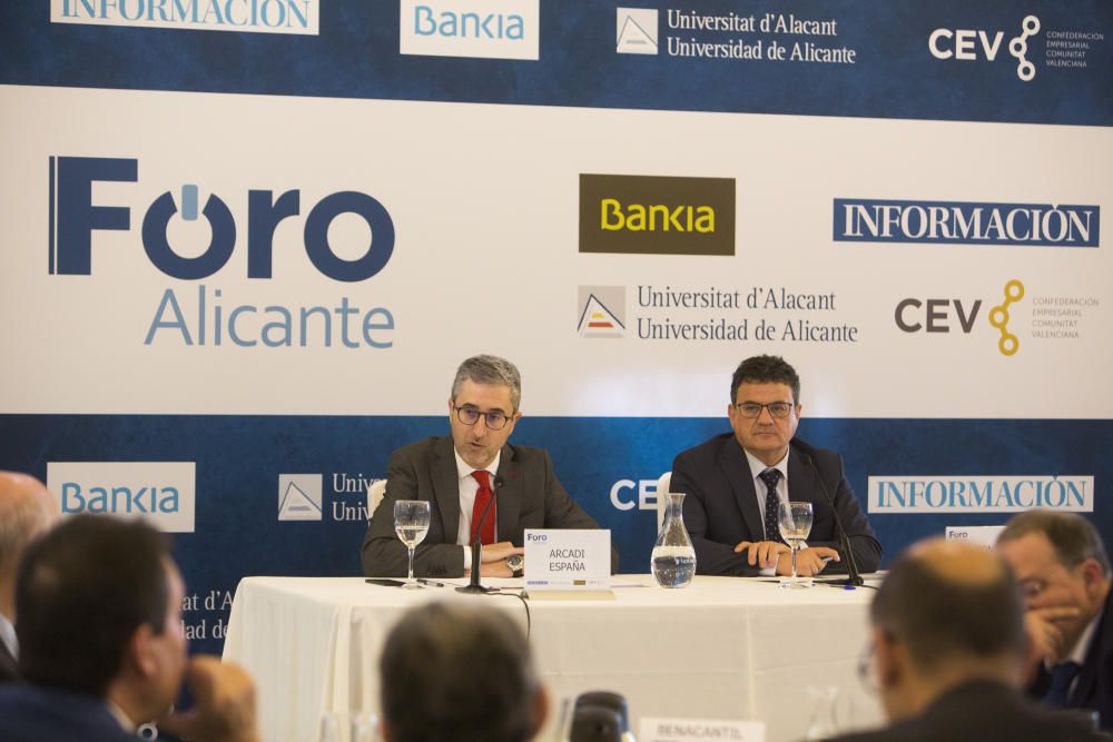 Arcadi España admite la injusticia que se ha cometido con Alicante en lo relativo a infraestructuras