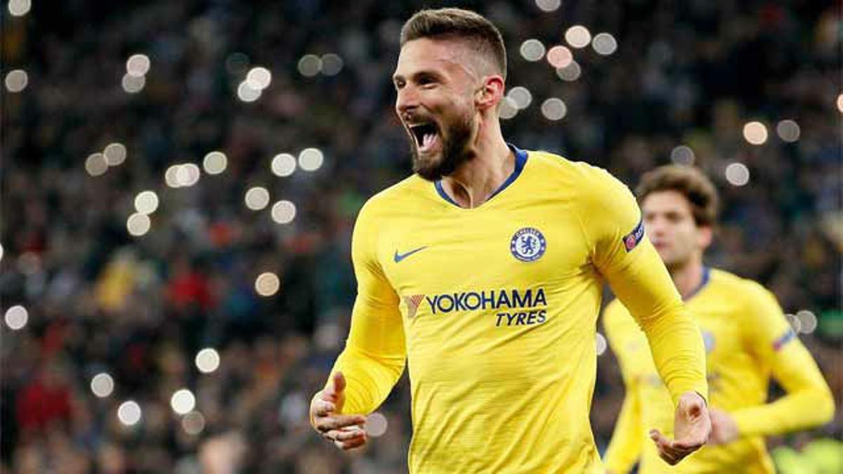 El hat-trick de Giroud ante el Dinamo de Kiev