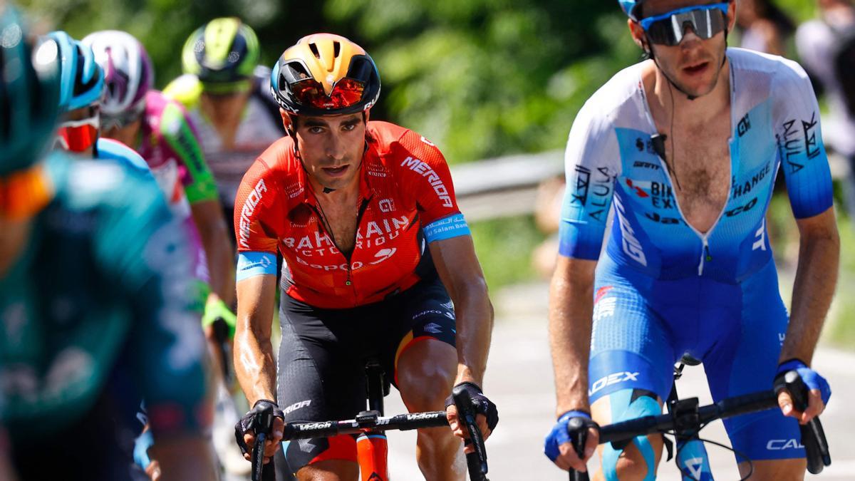 Mikel Landa, en acción. Mikel Landa, en acción.