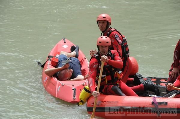 Simulacro en el río Segura