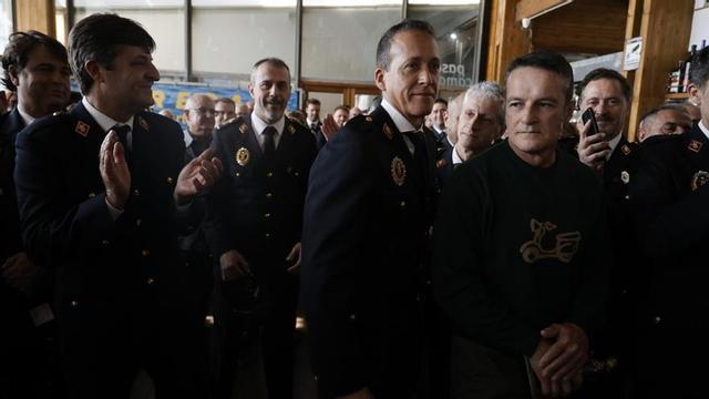Algunos de los homenajeados en el acto de ayer.
