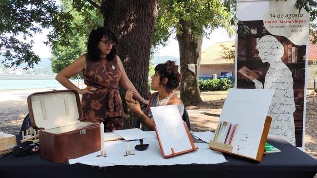 Una de las actividades sobre María Vinyals, ayer, en Arcade.