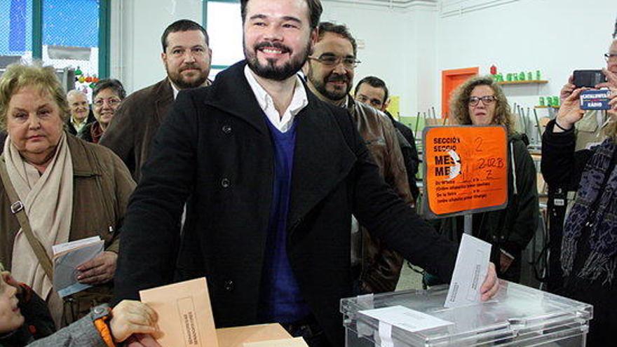 Rufián afirma que els països es guanyen &quot;vot a vot&quot; i creu que aquest 20-D serà &quot;un gran dia&quot;