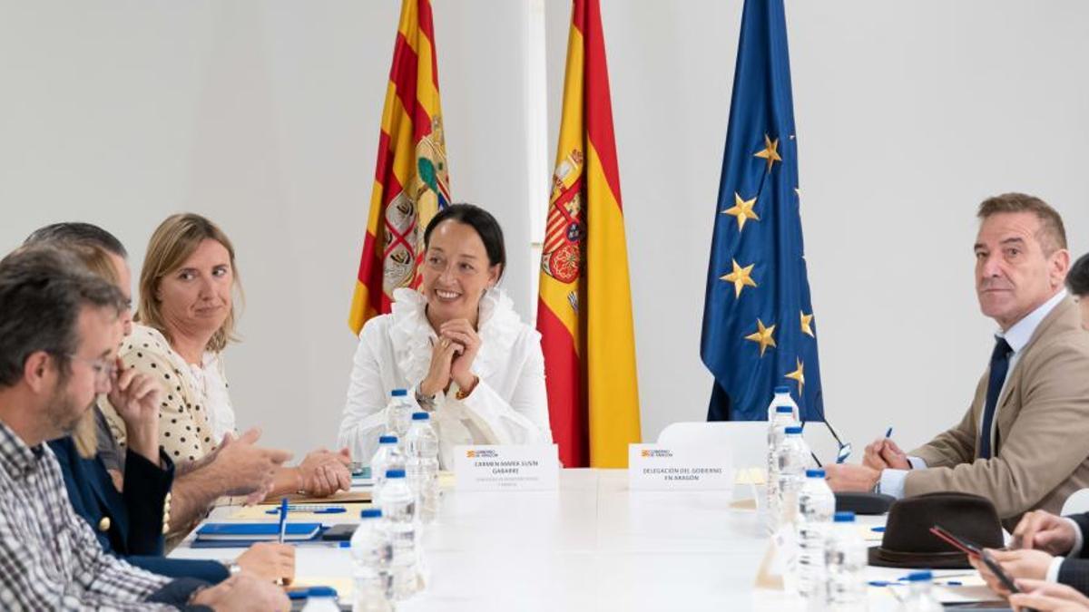 La consejera de Bienestar Social y Familia,  Carmen Susín, ha presidido la reunión de coordinación.