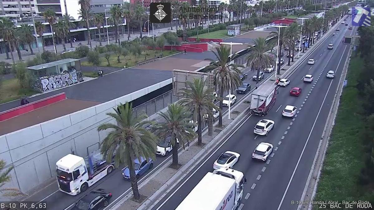 Accidente en la ronda Litoral de Barcelona este jueves