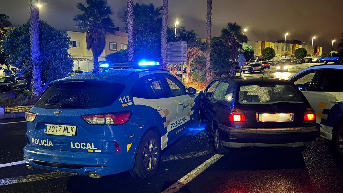 La Policía Local de Agüimes intercepta el vehículo robado en Las Palmas de Gran Canaria