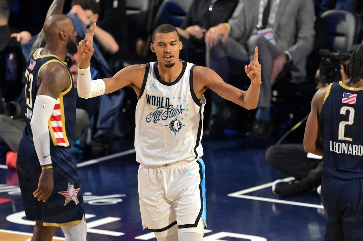 Victor Wembanyama era uno de los principales atractivos de la última noche del fin de semana del All-Star de la NBA.