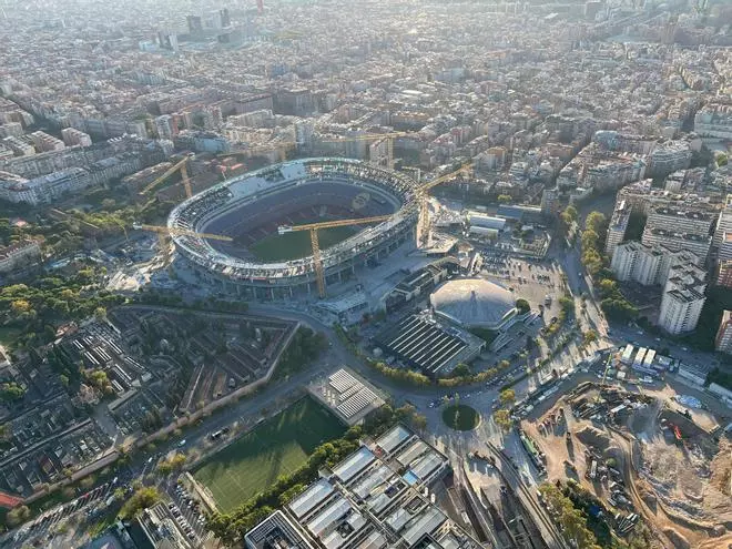 Así está el Camp Nou a siete días del estreno