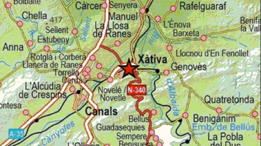 Xàtiva registra un terremoto de 1,7 grados