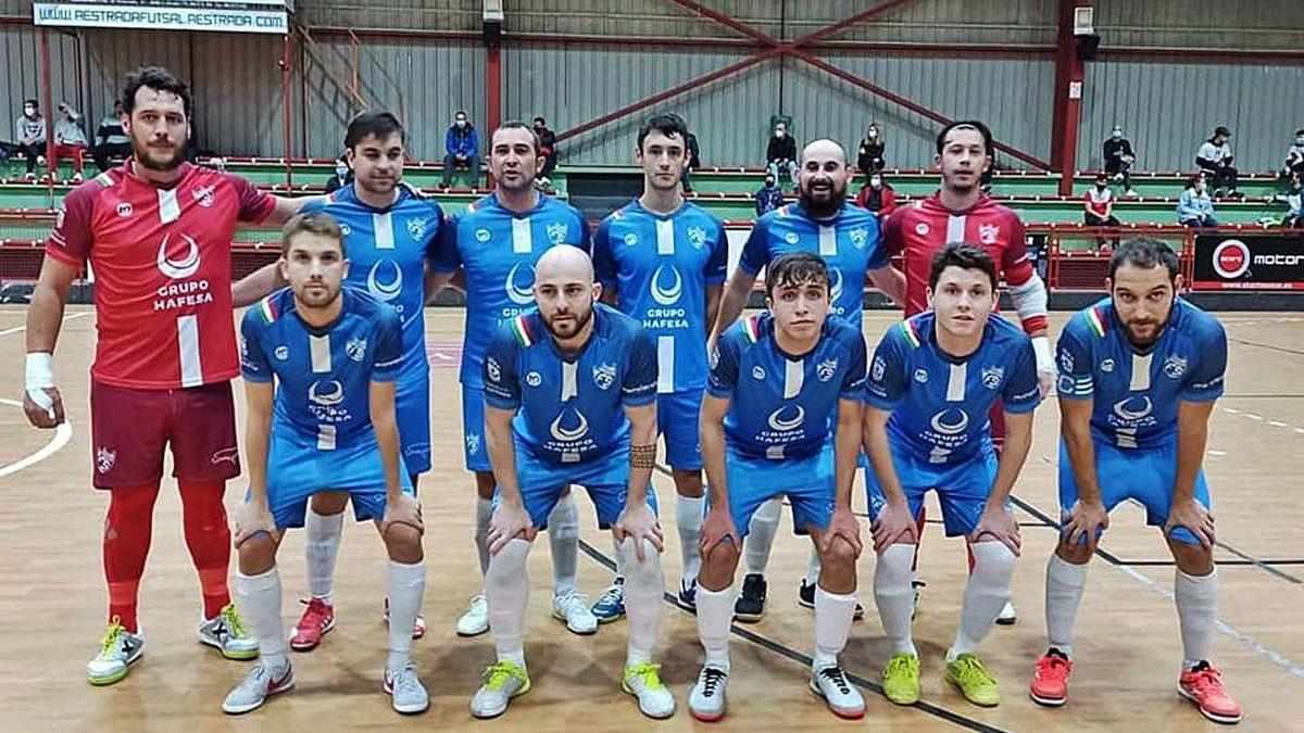 Formación del equipo estradense en el partido jugado en el Coto Ferreiro.