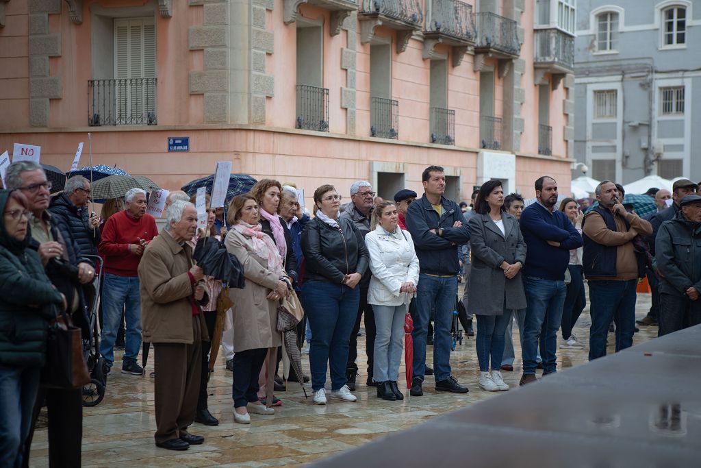 Concentración a favor de la continuyidad de Pedro Sánchez en Cartagena