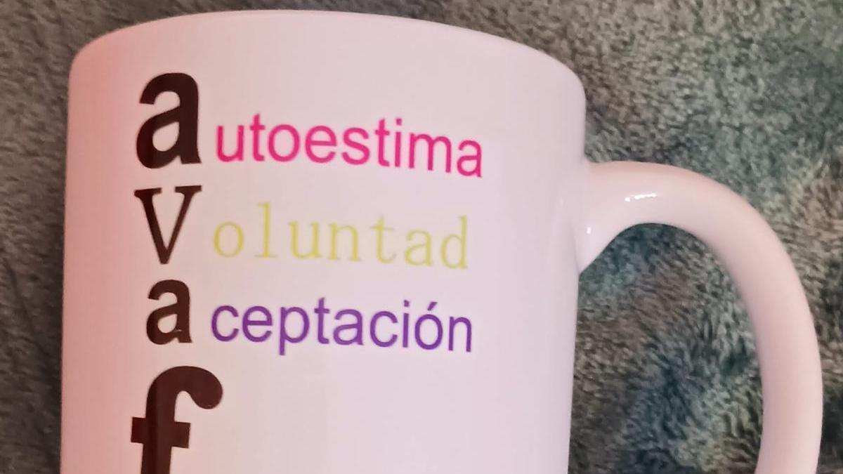 Taza de la Asociación Valenciana de Fibromialgia