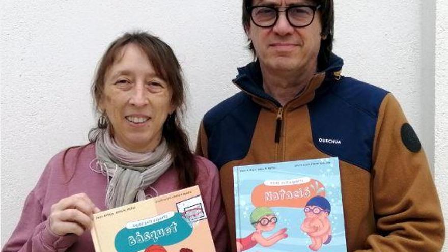 Anna Maria Matas i Joan Antoja amb els seus dos nous llibres