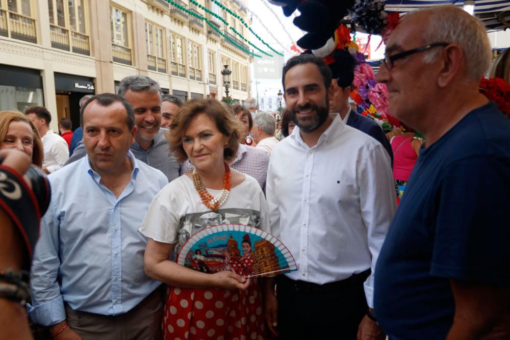 Visita de Carmen Calvo a la Feria del Centro