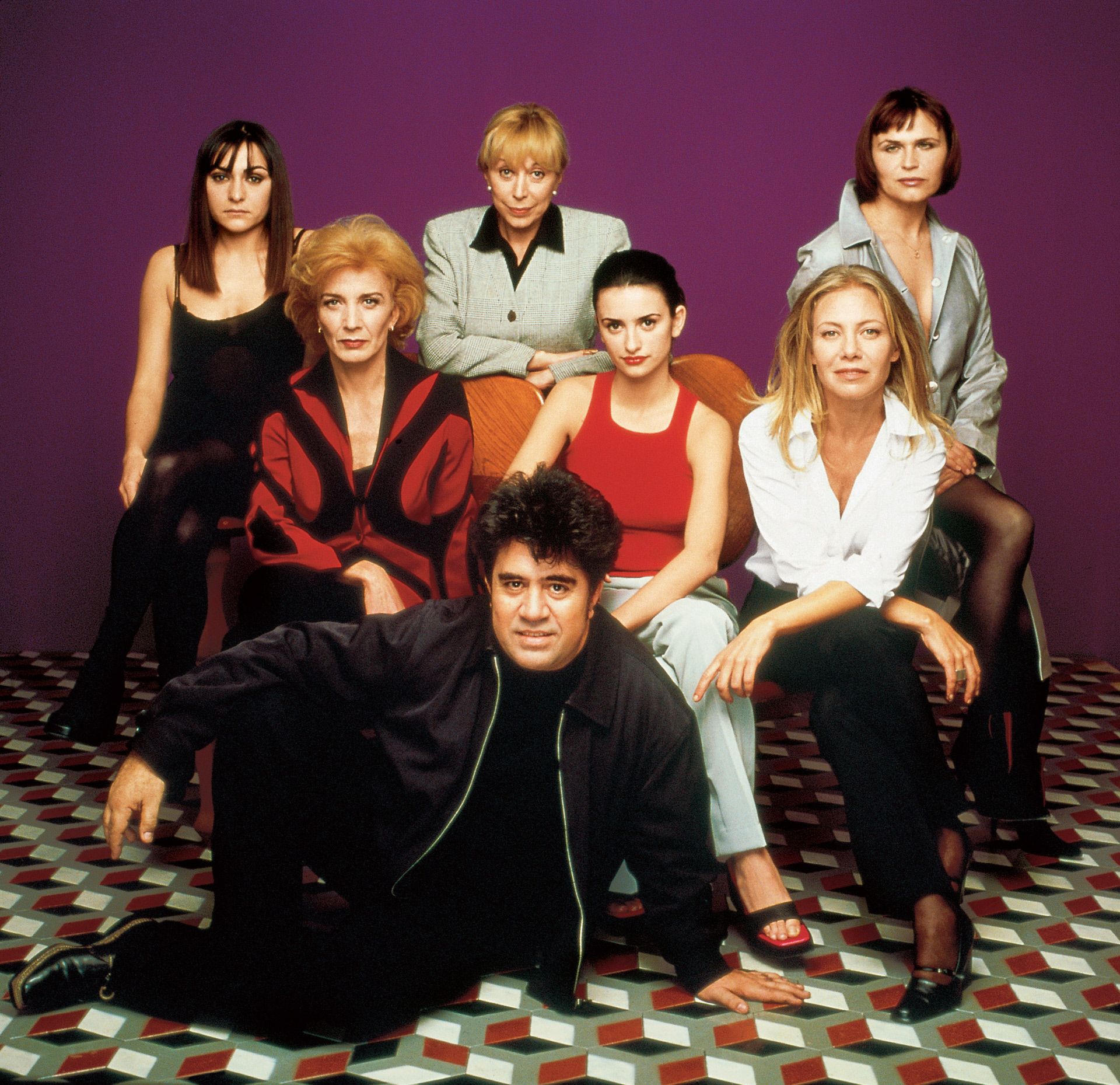 Antonia San Juan con el resto de reparto de 'Todo sobre mi madre'