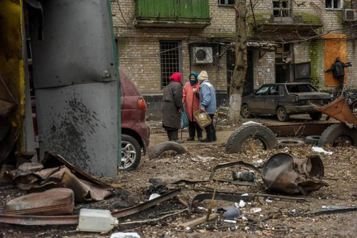 Últimas imágenes de la guerra con frio, destrucción y incerteza en Ucrania