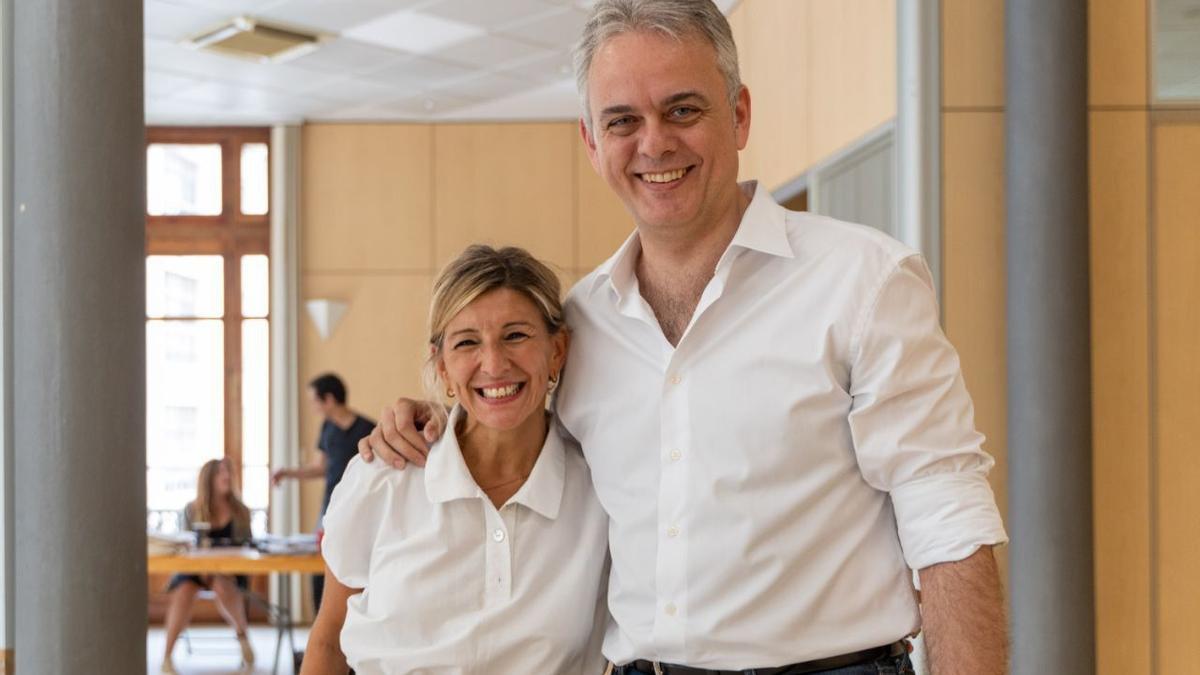 Yolanda Díaz y Héctor Illueca, juntos en una foto del pasado septiembre.