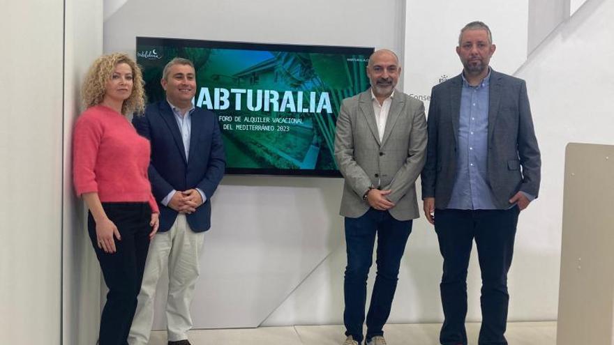 Alessia Comis, Virgilio Moreno, Andreu Serra y Toni Barceló, en el Consell de Mallorca.