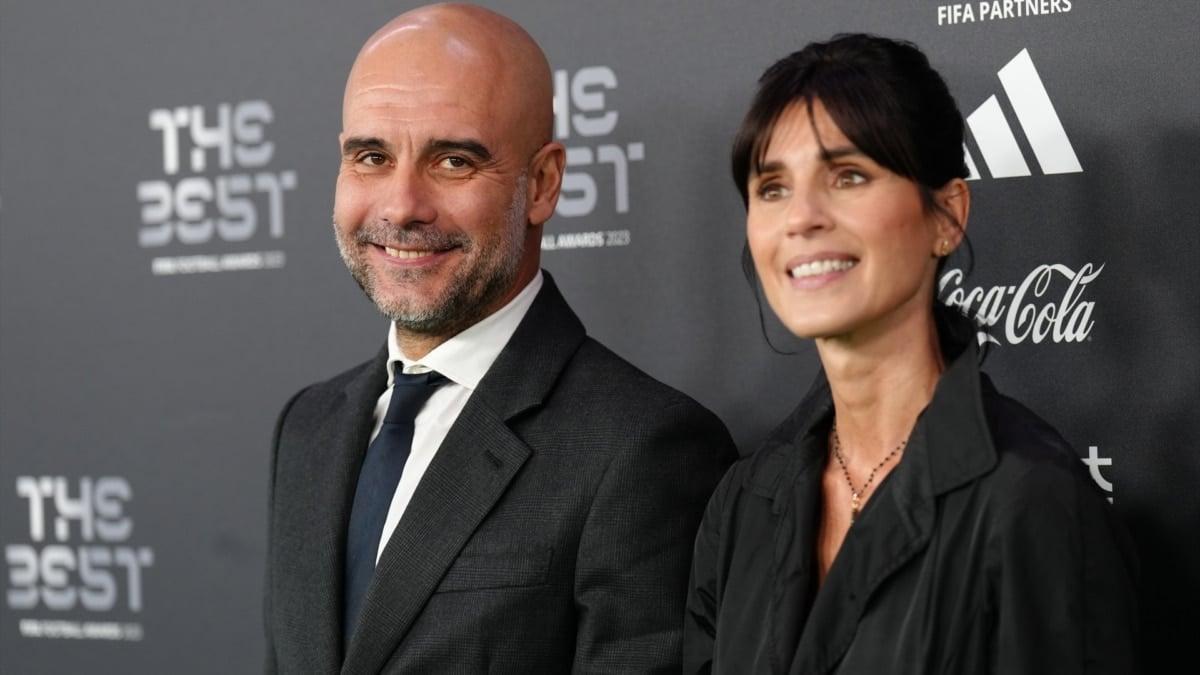 Pep Guardiola y Cristina Serra en una gala del 'The Best' pasada.