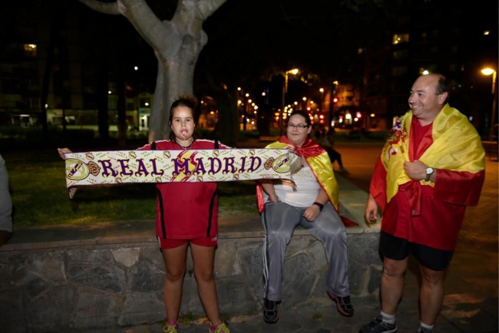 Celebración en Murcia del triunfo del Madrid