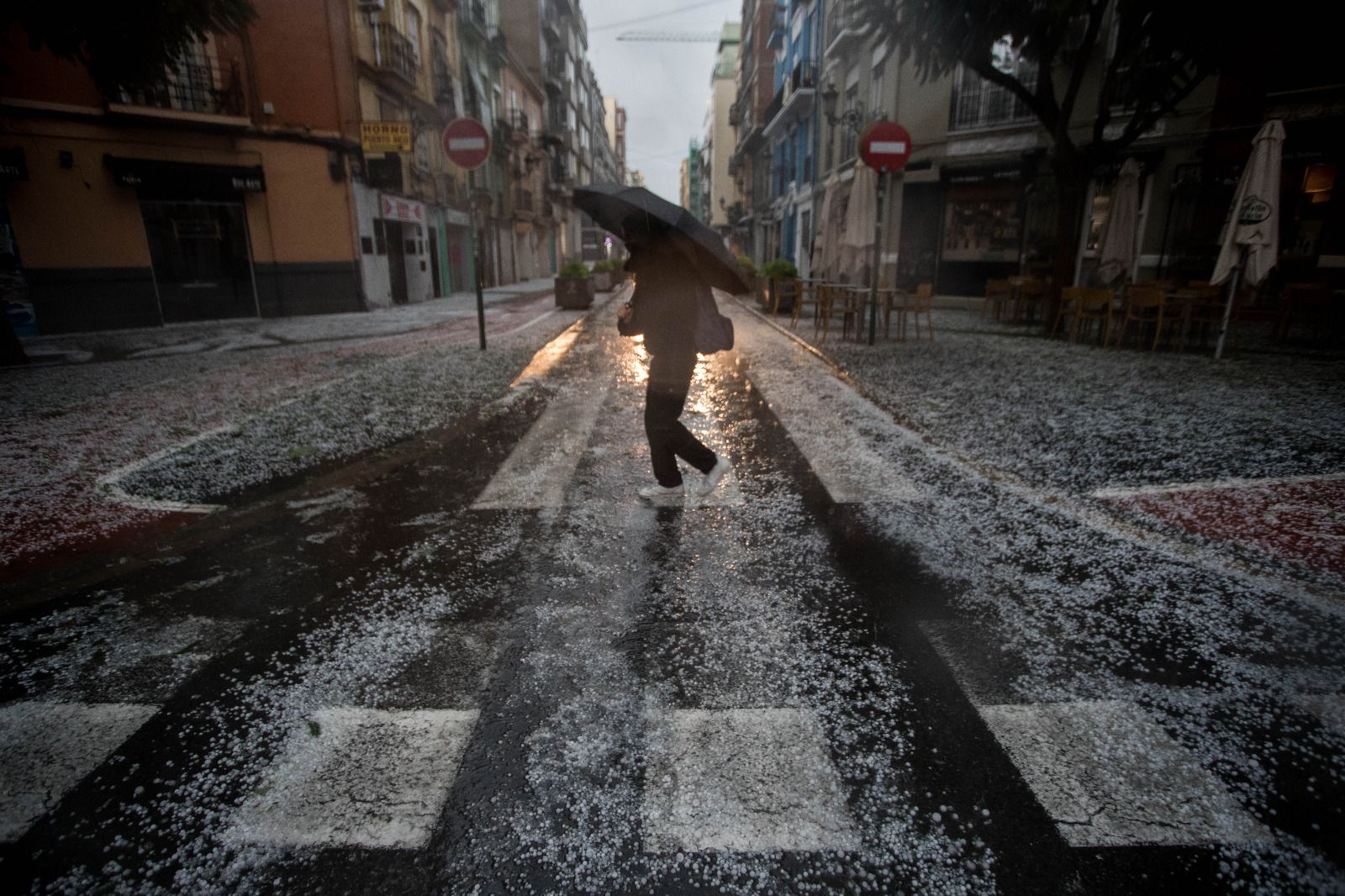 FOTOS | El temporal de lluvia y granizo en València