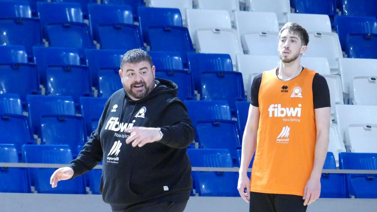 Pau Tomàs, en un entrenamiento del Fibwi Palma