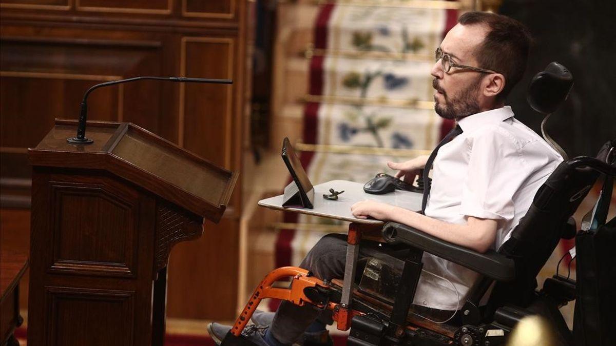 El portavoz parlamentario de Unidas Podemos, Pablo Echenique.