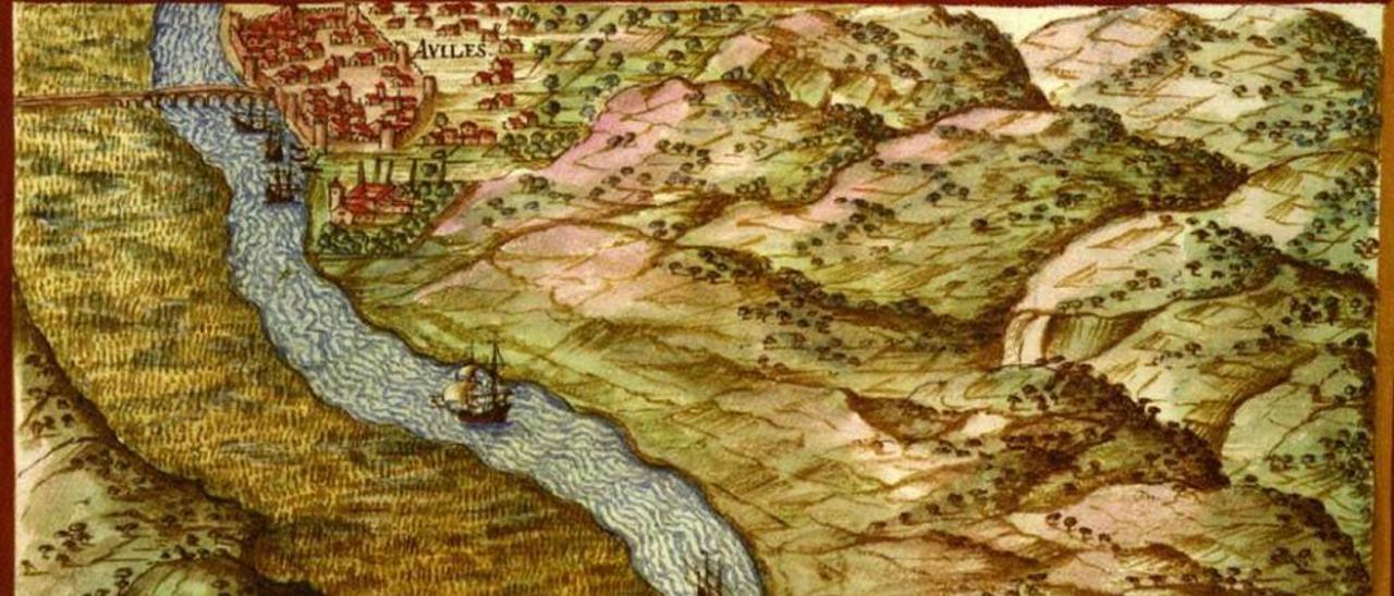 AVILÉS. Texeira dibujó cientos de mapas, desde una perspectiva imposible para aquellos tiempos. En Avilés se recrea en la profundidad de la ría.