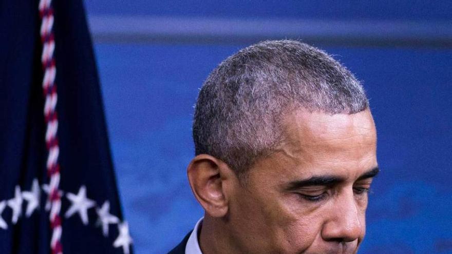 Obama, durante la rueda de prensa en la sede del Pentágono.