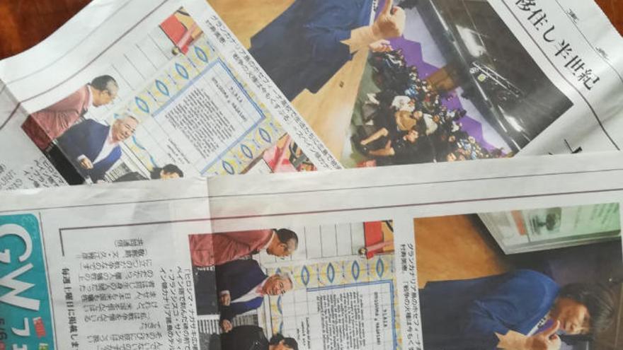 Japón amanece con Telde como protagonista en sus periódicos