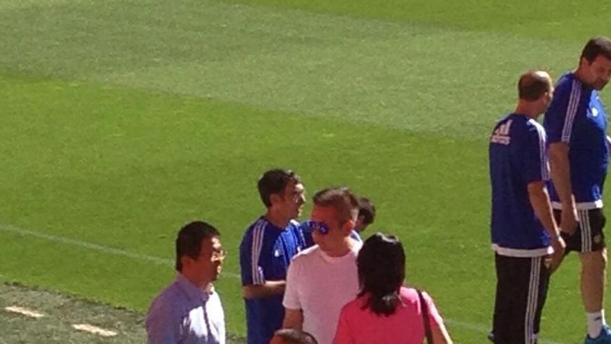 Peter Lim, en Mestalla este sábado.