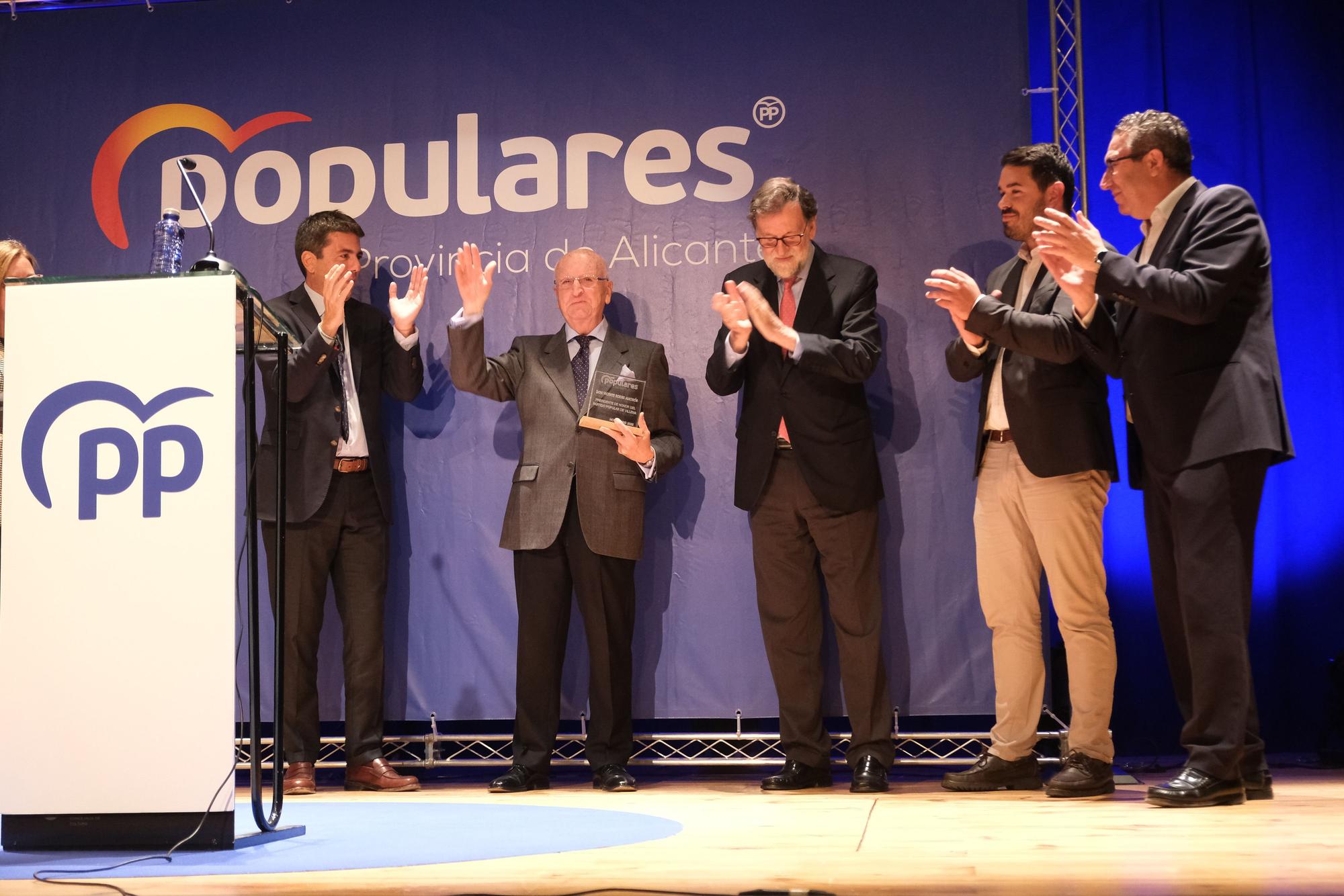 El expresidente Mariano Rajoy visita Villena con motivo del acto de presentación del nuevo candidato a la alcaldía Miguel Ángel Salguero