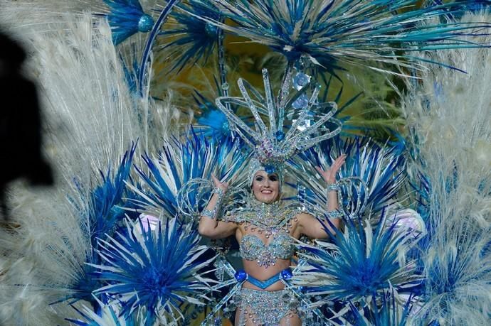 21-02-2020 LAS PALMAS D GRAN CANARIA. Elección de la Reina del Carnaval - 12. REPRESENTA A TODOS LOS ANIMALES ABANDONADOS DEL MUNDO, WAXI PELUQUEROS y ALQUILA TU LOOK presentan a Judith Rodríguez Guzmán con un trabajo de José Luis Tadeo López titulado Salvemos el Planeta, diosa de Carúm Berá.