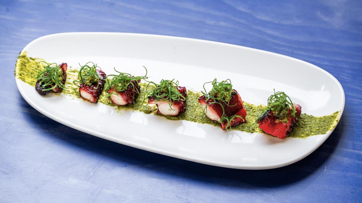 El pulpo, en la versión de Krudo Raw Bar.