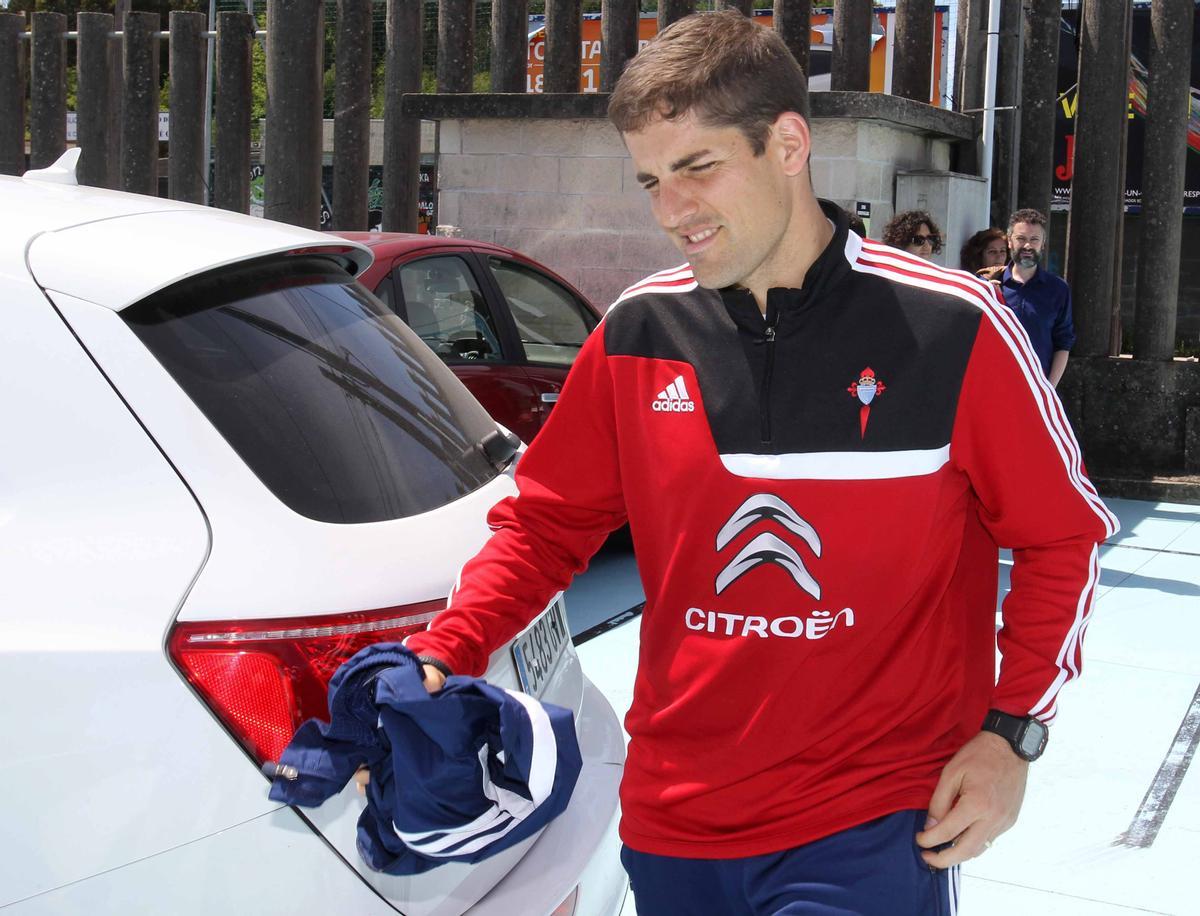 Robert Moreno, en A Madroa, durante una de sus dos etapas en el Celta.